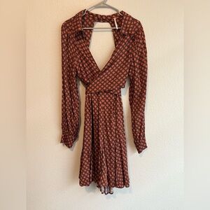 NWOT Free People retro inspired wrap dress!